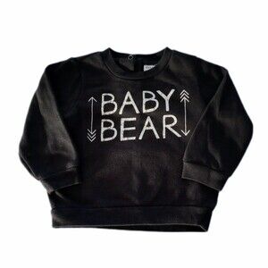Chick Pea Dark Gray "Baby Bear" Sweater sz 24M Boys